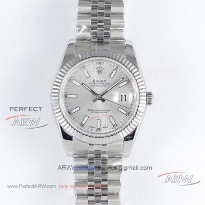 Perfect Replica Rolex Datejust 41 Steel Jubilee Silver Index Dial 2836 Watch